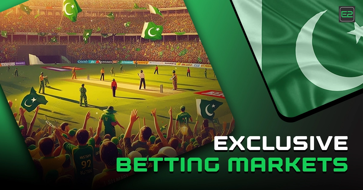 Exclusive betting markets on E2Bet, Pakistan's top cricket betting platform, offering unique betting options in PKR.